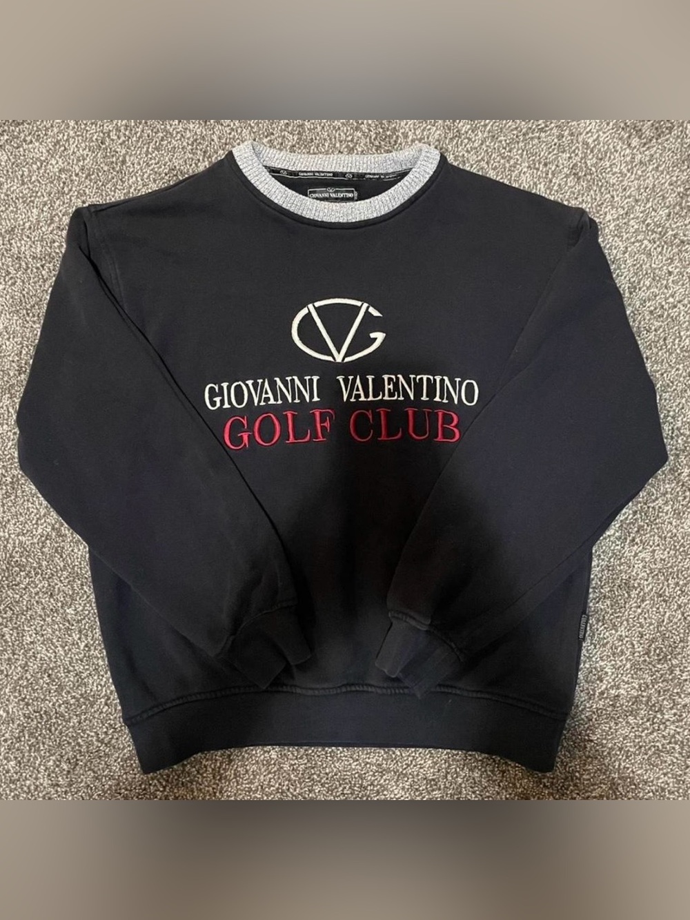 Giovanni Valentino Golf Club Embroidered Crewneck Sweatshirt